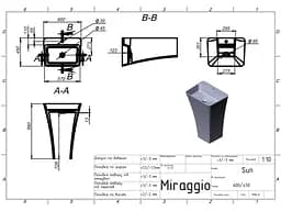 Умивальник Miraggio Sun глянсовий 0002390, Білий - мініатюра 8