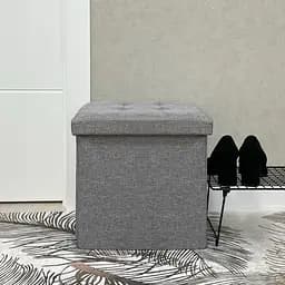 Пуф для зберігання МВМ My Home 380х380х380 мм сірий (TH-03 GRAY) - мініатюра 3