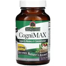 Когнитивный комплекс Nature's Answer CogniMax поддержка памяти и мозга 60 капсул