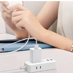 Подовжувач Aigo Power Strip 3 розетки 2 USB 1 m White AC0320 - мініатюра 2