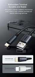 Кабель зарядний Baseus USB - Lightning 2.4A Fast Charging Cable for iPhone 1 м Black (CAJY010701) - мініатюра 7
