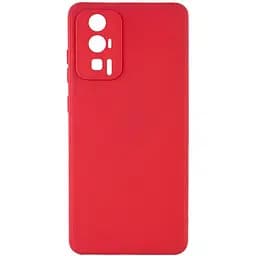 Силіконовий чохол Epik Candy Full Camera для Xiaomi Poco F5 Pro Червоний / Camellia