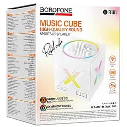 Bluetooth колонка Borofone BR101 Rubik sports White - мініатюра 4