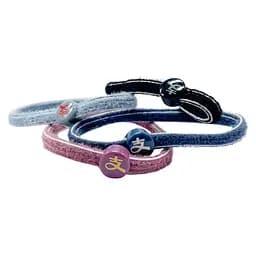 Дитяча резинка для волосся Різнокольорова емблема La-beauty 0301-561 набір 10 шт