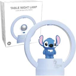 Дитяча настільна лампа Стіч блакитна (268B)
