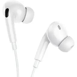 Наушники Borofone BM100 Pro Fuente universal earphones with microphone белые