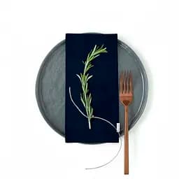 Набір серветок Cosas Mint Feather & Dark Blue Satin 4 шт. 35х35 см різнобарвний/синій (Set-4Serv_FeatherMint_SatBlue_35) - мініатюра 5