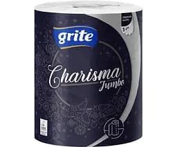 Grite, Charisma Jambo, 1 рул., Гріте Харизма, Рушники паперові, 3-шарові, 72 м, 245 аркушів, 290х240 мм - мініатюра 2