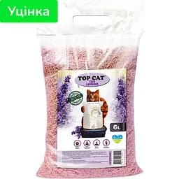 Уцінка. Наповнювач для котячого туалету Top Cat Tofu соєвий, Лаванда 6 л 