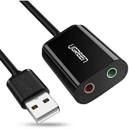 Звукова карта Ugreen US205 USB 2.0 чорний (30724)
