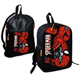 Школьный рюкзак детский Человек-паук + Сумка для обуви спортивной формы рюкзак-мешок мальчику (01896)