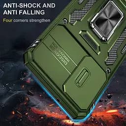 Ударостійкий чохол Camshield Army Ring для Samsung Galaxy S21 Оливковий / Army Green - мініатюра 4