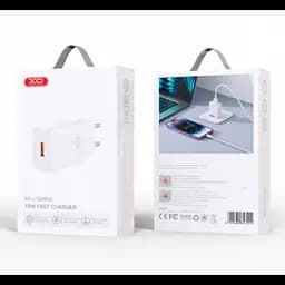 Мережевий зарядний пристрій з кабелем USB to Type-C для швидкого заряджання телефону, XO L127 USB QC18W - мініатюра 2