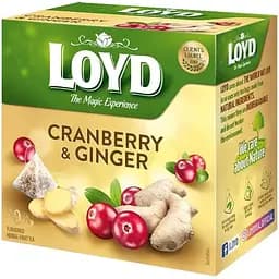 Чай фруктовий Loyd Oyd Cranberry&Ginger журавлина імбир 40 г (20 шт. х 2 г) (3103566)