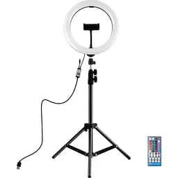 Кільцева USB LED лампа Puluz PKT3068B 11.8"+ штатив 1.1 м