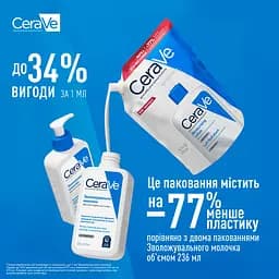 Зволожувальне молочко CeraVe для сухої та дуже сухої шкіри обличчя і тіла (змінний блок) 473 мл - мініатюра 5