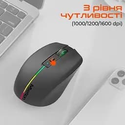 Комп'ютерна мишка MeeTion BTM002 Wireless/Bluetooth Black (MT-BTM002-A) - мініатюра 4