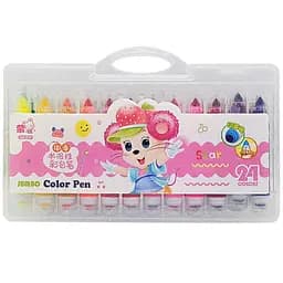 Дитячий набір фломастерів 209-24 (Pink) зі штампиком 24 кольори