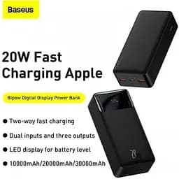 Зовнішній акумулятор Baseus Bipow Digital Display 30000mAh (PPDML-N02) білий - мініатюра 4