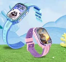 Дитячий смарт-годинник Lemfo D55, 4G GPS Wi-Fi SIM синій - мініатюра 13