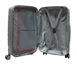 Валіза середня M поліпропілен Milano bag 0306 65×42×28см 56л Срібна - мініатюра 4