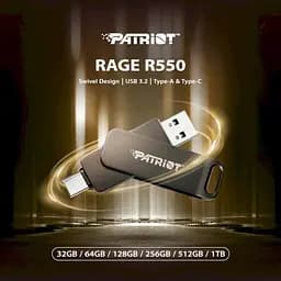 Флешка подвійна - 2 виходи Patriot Rage R550 32 GB USB-A + USB-C 3.2 (PE32GR550DSAD) - мініатюра 6