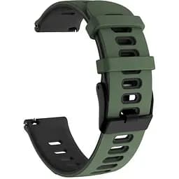 Силіконовий ремінець Rage для Huawei Watch GT 3 Pro 46mm Classic GT 3 46mm GT Runner GT - темно-зелено-чорний ширина кріплення 22мм Watchbands (W25-1WB26504222)