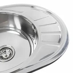 Кухонна мийка з нержавіючої сталі Platinum поліровка 5745 (0,8/180 мм), R, Polish - мініатюра 8