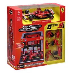 Ігровий набір Bburago Pit Pass Ferrari SF-24 1:43 (18-36862 (#16)) - мініатюра 5