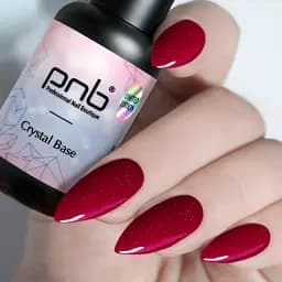 База світловідбиваюча сяюча PNB UV/LED Crystal Base Cabernet 8 мл - мініатюра 2