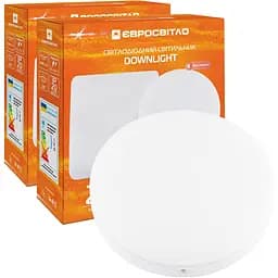 Набор светильник точечный накладной Євросвітло 24Вт круг LED-SR-170-24 4200К без рамки 2 шт. (59003)