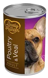Вологий корм для дорослих собак з м'ясом птиці та телятиною Lovely Hunter Adult Poultry and Veal 400 г