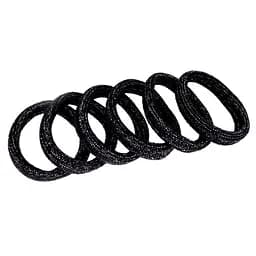 Резинки для волосся Чорна з блиском-2 La-beauty 0307-1113-2, 50 шт