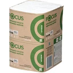 Серветки для диспенсерів Focus Optimum одношарові 250 листів 18 шт