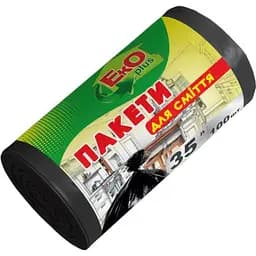 Мусорные пакеты ЭКО+ 35 л 100 шт. черные