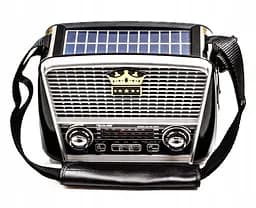 Радиоприемник Golon RX-455S аккумуляторное радио Solar USB Черный