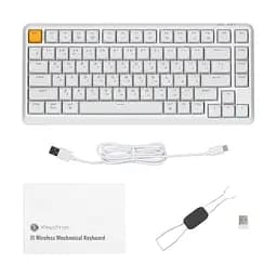 Keychron Клавіатура механічна J1 82Key, K pro Brown, WL/BT/USB-A, QMK, Hot-swap, EN/UKR, RGB, білий - мініатюра 2