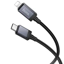Дата кабель Hoco X118 Generous with display Type-C to Lightning 27W (1m) Black - мініатюра 2