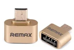 Адаптер Otg для MicroUSB роз'єм під'єднання до телефона флешок мишок Remax метал - мініатюра 2