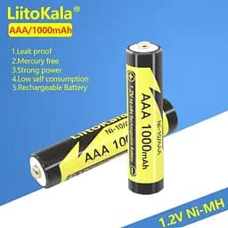 Акумулятор AAA LiitoKala 1000mAh NiMH 1.2V (Ni-10/AAA) - мініатюра 4