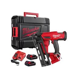 Пістолет цвяхозабивний акумуляторний безщітковий MILWAUKEE, M18 FN16GA-202X (зарядний пристрій M12-18 FC, 2 акумулятори М18 В2 2 - мініатюра 2
