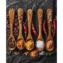 Картина за номерами Різноманітні спеції KHO5690 40х50см