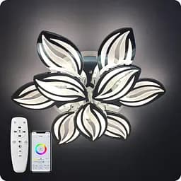 Люстра світлодіодна 517 Dlight 3color з пультом 165Вт Хром (01708)