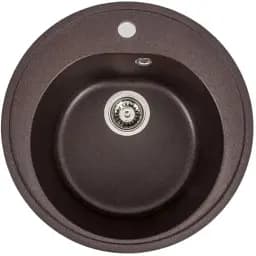 Кухонна мийка Рlatinum Luna 510 гранітна матова з кріпленням D=51 см мокко (000025058)