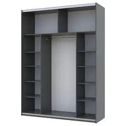 Шафа-купе Doros G-Caiser Графіт Графіт 2 ДСП / 3 частини 180х60х240 (42005089) - мініатюра 8
