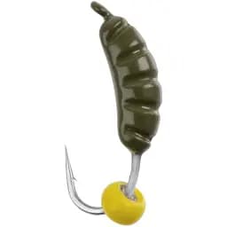 Мормышка вольфрамовая Viking Fishing Shrimp+bead 0.64g 8mm Olive+Y (5шт)