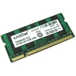 Оперативна пам'ять для ноутбука Crucial SO-DIMM DDR2 2GB 667MHz PC2-5300 Б/В