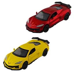 Автомодель TechnoDrive Chevrolet Corvette C8 Z06, 2024 (жовтий, червоний) (250310)