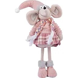 Новогодняя мягкая игрушка Novogod'ko Мышонок Девочка в розовом 59 см (974786)