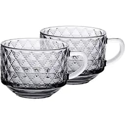 Набор чашек стеклянных Yiwu 2 шт. 450 мл drops HP-YH-59